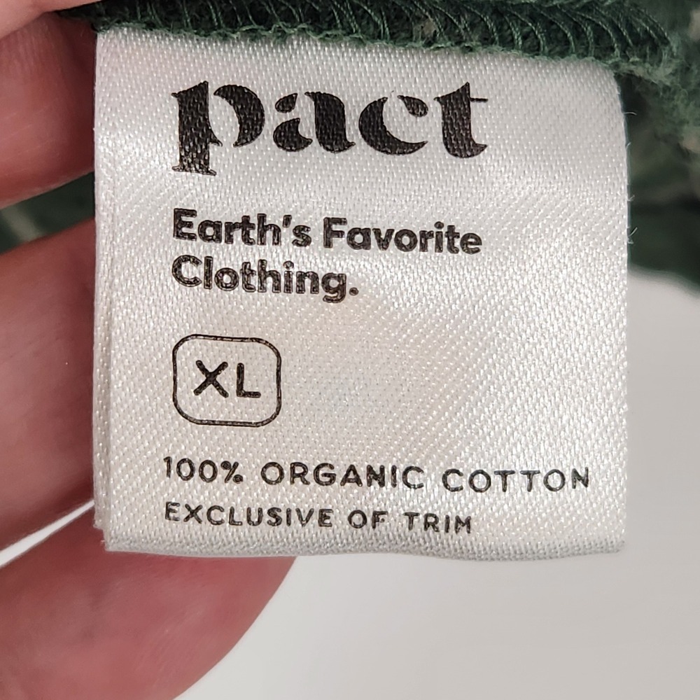 Pact Green Windowpane Short-Sleeve Pajama Top - Picture 3 of 9